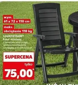 Kaufland Fotel składany 61 x 72 110 cm Countryside oferta