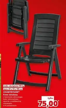 Kaufland Fotel składany 61 x 72 110 cm Countryside oferta