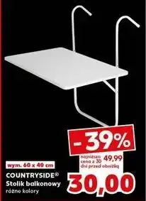Kaufland Stolik balkonowy wiszący 60 x 40 cm Countryside oferta