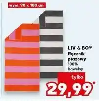 Kaufland Ręcznik plażowy 90 x 180 cm Liv & Bo oferta