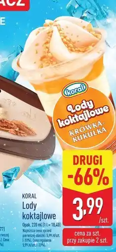 ALDI Lody krówka-kukułka Koral Koktajlowe oferta