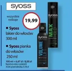 Drogeria alicja Lakier do włosów Syoss oferta