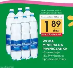 Społem Woda mineralna Piwniczanka oferta