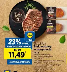 Lidl GRILL&FUN Stek wołowy w marynacie oferta