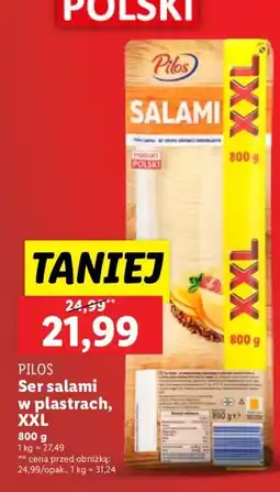 Lidl Ser salami w plastrach XXL Pilos oferta