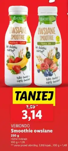 Lidl Smoothie owsiane Vemondo oferta