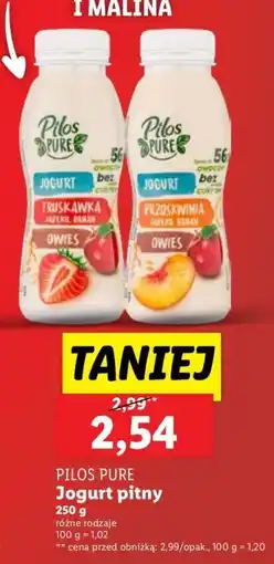 Lidl Jogurt pitny Pilos Pure oferta