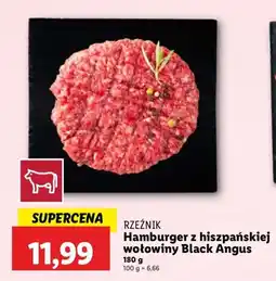 Lidl Hamburger z hiszpańskiej wołowiny Black Angus Rzeźnik oferta