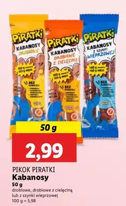 Lidl Kabanosy Pikok Piratki oferta