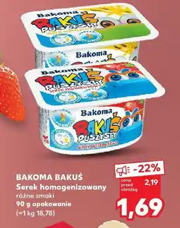 Kaufland Serek homogenizowany Bakoma Bakuś, różne smaki oferta
