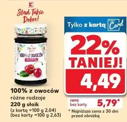 Kaufland Dżem 100% z owoców, różne rodzaje Stovit oferta