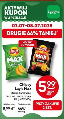 Żabka Chipsy Lay's Max Strong / Karbowane / Deep-cut różne rodzaje oferta