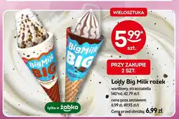 Żabka Lody Big Milk rożek waniliowy, stracciatella oferta