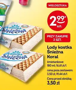 Żabka Lody kostka Śnieżna Koral śmietankowe oferta