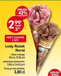 Żabka Lody Rożek Koral oferta