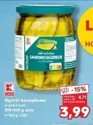 Kaufland Ogórki kanapkowe plastry K-Classic oferta