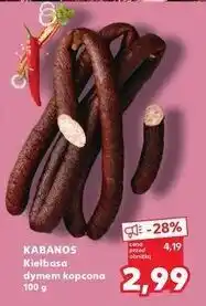 Kaufland Kiełbasa dymem kopcona Kabanos oferta