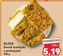 Kaufland Sernik baskijski z pistacjami Cukiernia Olsza oferta