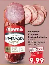 Kaufland Kiełbasa krakowska sucha z szynki Olewnik oferta