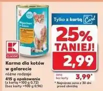 Kaufland Karma dla kota indyk i wątroba K-Classic oferta