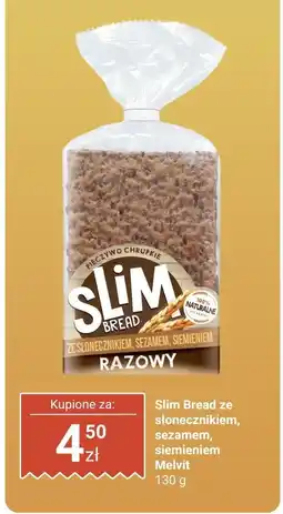Biedronka Pieczywo chrupkie Slim Bread ze słonecznikiem, sezamem, siemieniem Melvit oferta