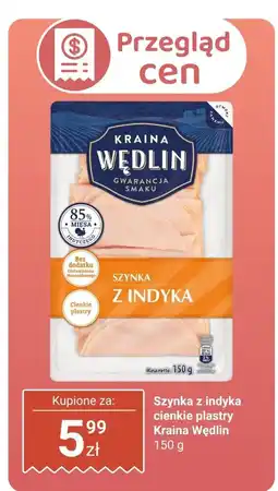 Biedronka Szynka z indyka - cienkie plastry Kraina Wędlin oferta