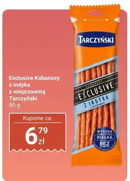 Biedronka Kabanosy Exclusive z indyka / z wieprzowiną Tarczyński oferta