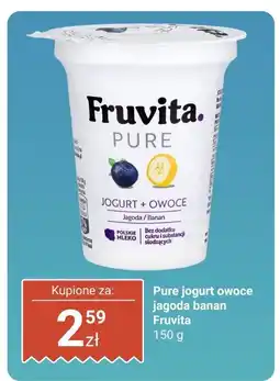 Biedronka Jogurt Pure + owoce: jagoda banan Fruvita oferta