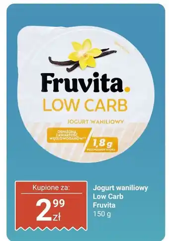 Biedronka Jogurt waniliowy Low Carb Fruvita oferta