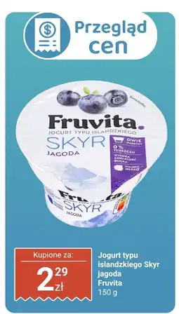 Biedronka Jogurt typu islandzkiego Skyr - jagoda Fruvita oferta