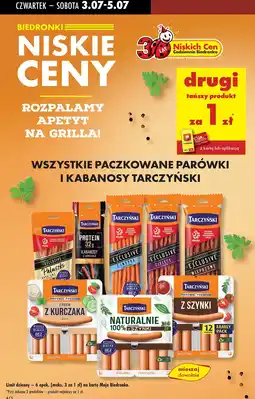 Biedronka Parówki i kabanosy Tarczyński oferta
