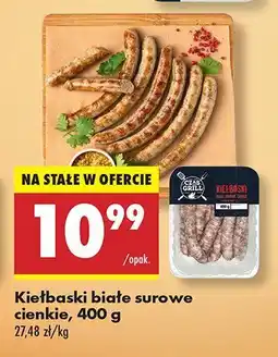 Biedronka Kiełbaski białe surowe cienkie Czas na Grill oferta