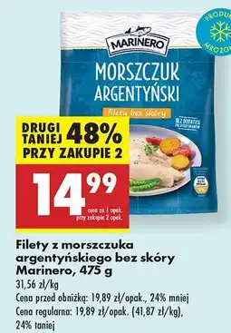 Biedronka Filety z morszczuka argentyńskiego bez skóry Marinero oferta