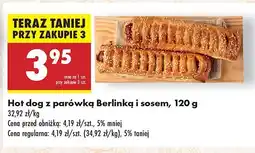 Biedronka Hot dog z parówką Berlinką i sosem Biedronka oferta