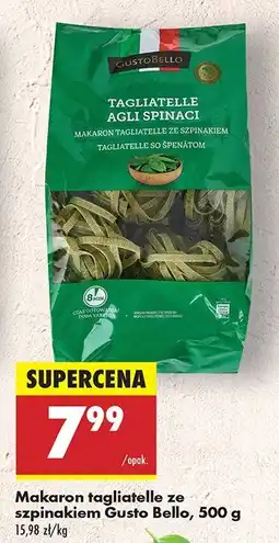Biedronka Makaron tagliatelle ze szpinakiem Gusto Bello oferta