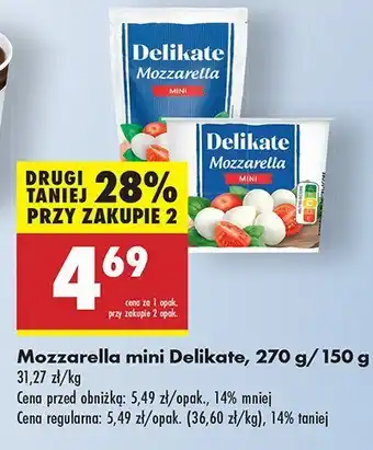 Biedronka Ser Mozzarella mini Delikate oferta