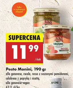 Biedronka Sos pesto Monini oferta