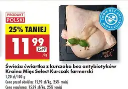 Biedronka Świeża ćwiartka z kurczaka bez antybiotyków Kraina Mięs Select Kurczak farmerski oferta