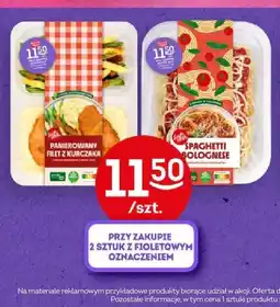 Żabka Danie panierowany filet z kurczaka/spaghetti bolognese Szamamm oferta