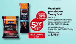 Żabka Przekąski proteinowe Tarczyński beef jerky/kabanosy z kurczaka/kabanosy z szynki oferta
