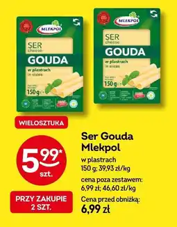 Żabka Ser Gouda Mlekpol w plastrach oferta