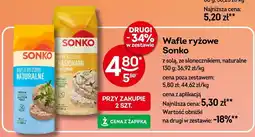 Żabka Wafle ryżowe Sonko z solą, ze słonecznikiem, naturalne oferta