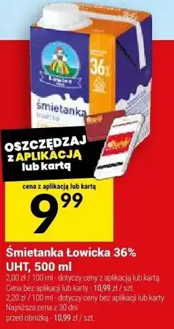 Twój Market Śmietanka Łowicka 36% Łowicz oferta
