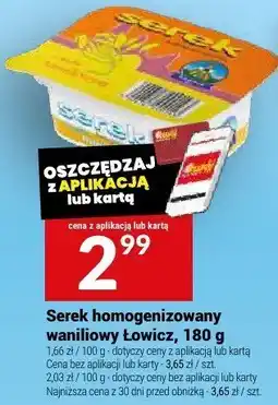 Twój Market Serek homogenizowany waniliowy Łowicz oferta