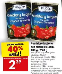 Twój Market Pomidory krojone bez skórki Helcom, 400 g/240 g oferta