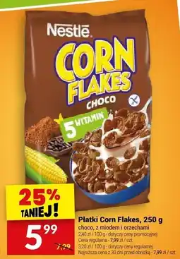 Twój Market Płatki Corn Flakes choco z orzechami, 250 g Nestle oferta