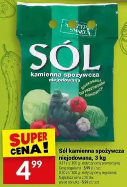 Twój Market Sól kamienna spożywcza niejodowana Twój Market oferta
