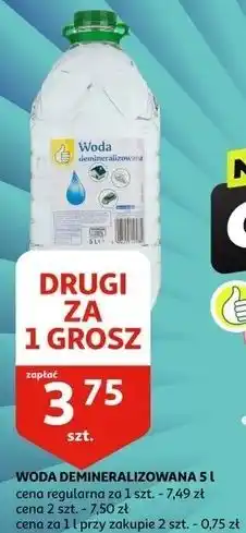 Auchan Woda demineralizowana Podniesiony Kciuk oferta