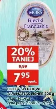 Auchan Fileciki śledziowe francuskie Mors Ryby oferta
