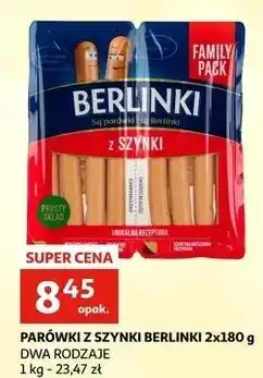 Auchan Parówki z szynki Morliny Berlinki oferta